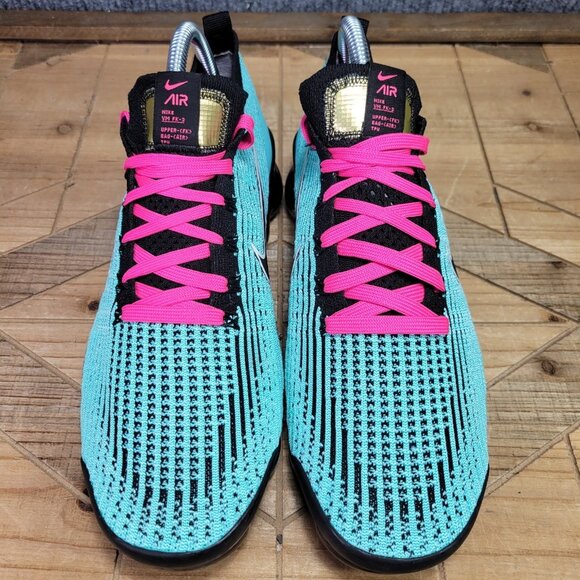 🔥 Nike Air Vapormax Flyknit 3 Mens 9 South Beach Running Gym Walking Sneakers - Picture 3 of 12